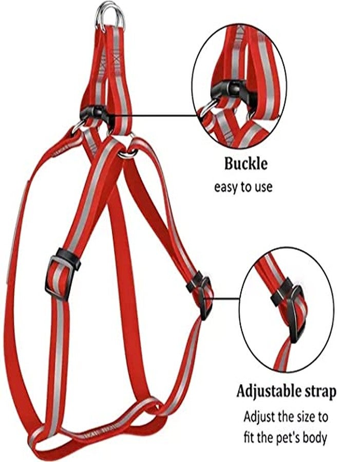 Pups&Pets Adjustable Soft Nylon Reflective Strip Dog Harness & Leash Set for Puppies - 15mm (Color May Vary). - Image 2